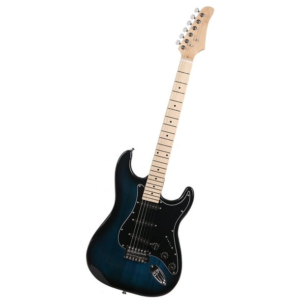 Affordable & Great Electric Guitars for Beginner Starter ACA Color : Blue 2021 New HomeLiving ST Stylish Electric Guitar with Black Pickguard Golden 